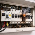 Sigorta kutusundan cızırtı sesi gelen elektrik panosu